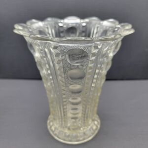 Antique National Glass Co. "Daphne" Pressed Glass Vase